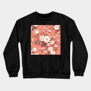 White Flowers Crewneck Sweatshirt